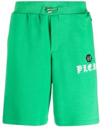 Philipp Plein - 'Gothic' Logo-Plaque Track Shorts - Lyst