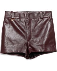Chloé - Leather Shorts - Lyst