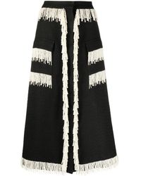 Huishan Zhang - Victoria Pearl-embellished Tweed Skirt - Lyst