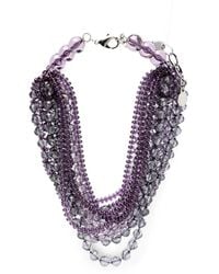 Emporio Armani - Beaded Multi-Strand Necklace - Lyst