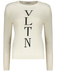 Valentino Garavani - Intarsia-Knit Wool Sweater - Lyst
