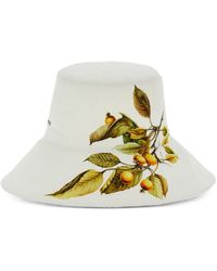 Ferragamo - Persimmon-print Cotton Bucket Hat - Lyst