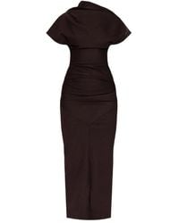 Entire studios - Draped Split Midi Dress - Lyst