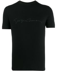 Giorgio Armani - T-shirts And Polos Black - Lyst