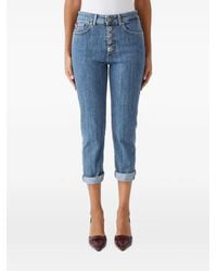 Dondup - Koons Button-Fly Cropped Jeans - Lyst