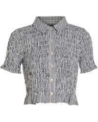 Rails - Alton Shirred Cropped Shirt - Lyst