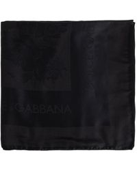 Dolce & Gabbana - Logo-Jacquard Satin Scarf - Lyst