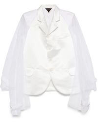 Comme des Garçons - Tulle-Inserts Blazer - Lyst