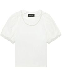 Simone Rocha - Pearl-Embellished Puff-Sleeve Top - Lyst