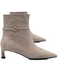 Coccinelle - C-Look Pointed-Toe Buckled Ankle Boots - Lyst