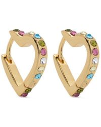 Bimba Y Lola - Crystal-embellished Hoop Earrings - Lyst