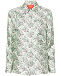 La DoubleJ - Boy Seidenhemd Mit Fans-Print - Lyst