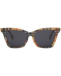 Burberry - Vintage Check Square-frame Sunglasses - Lyst