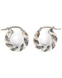 MM6 by Maison Margiela - Burnished Chain Earrings - Lyst