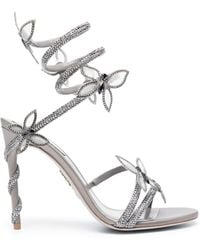 Rene Caovilla - Margot 105mm Crystal-embellished Sandals - Lyst