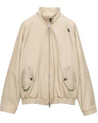 Prada - Nappa Leather Blouson Jacket - Lyst