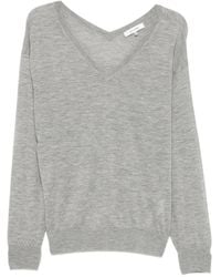 FRAME - The Crinkle V-Neck Sweater - Lyst
