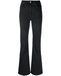 Patrizia Pepe - Ausgestellte Jeans Mit Logo-Patch - Lyst
