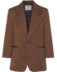 Marine Serre - Blazer En Laine À Coupe Ample - Lyst