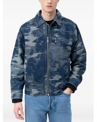 HUGO - Logo-Print Zip-Up Jacket - Lyst