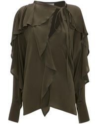 Victoria Beckham - Crêpe-De-Chine Blouse - Lyst