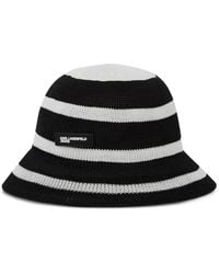 KARL LAGERFELD - Stripes Knitted Bucket Hat - Lyst