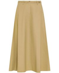 Seventy - Falda Midi Con Cinturón - Lyst