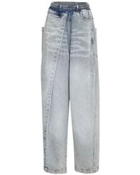 BONBOM - Giant Front-Volume Acid-Wash Panelled Jeans - Lyst