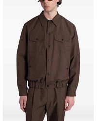 Grayed - Elasticated-Hem Button-Up Jacket - Lyst