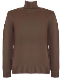 Eleventy - Turtleneck Ribbed-trim Sweater - Lyst