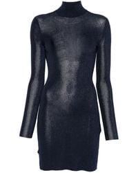 Self-Portrait - Viscose Knit Mini Dress - Lyst