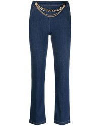 Liu Jo - Slim-Fit-Jeans mit Kettendetail - Lyst