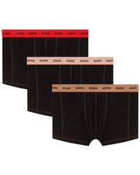 DIESEL - Logo-Waistband Three-Pack Boxer Briefs - Lyst