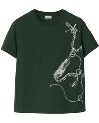 Burberry - Graphic-print Cotton T-shirt - Lyst
