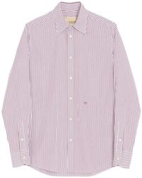 Valentino Garavani - Cotton Poplin Shirt With Striped Vlogo Embroidery - Lyst