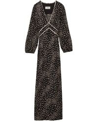 Ba&sh - Derby Polka-Dot V-Neck Maxi Dress - Lyst