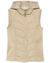 Patrizia Pepe - Gewatteerde Bodywarmer Met Capuchon - Lyst