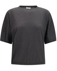Brunello Cucinelli - Short-Sleeve Round-Neck Cashmere T-Shirt - Lyst