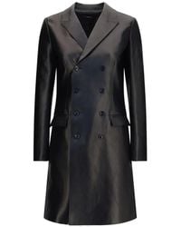 Tom Ford - Double-Breasted Calf Leather Coat - Lyst