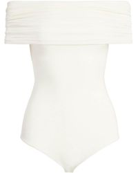 Body à découpes Khaite en coloris Blanc Femme Vêtements Articles de lingerie Bodys 