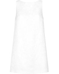 Dolce & Gabbana - Brocade Dress With Back Neck - Lyst