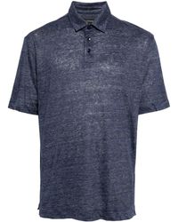Zegna - Short-sleeve linen polo shirt - Lyst