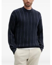 BOSS - Ribbed Crew-Neck Sweater - Lyst
