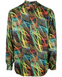 Ferrari - Abstract-Pattern Silk Shirt - Lyst
