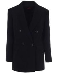 Max Mara - Blazer Croisé À Revers Pointus - Lyst