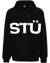 Stussy - All Caps Cotton Hoodie - Lyst