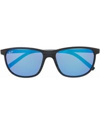 Maui Jim Sonnenbrille mit rundem Gestell - Blau