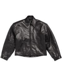 Balenciaga - Cocoon Leather Jacket - Lyst