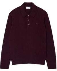 Lacoste - Wollen-Vilten Trui Met Polokraag - Lyst