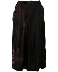 Y's Yohji Yamamoto - Jupe Plissée À Imprimé Abstrait - Lyst
